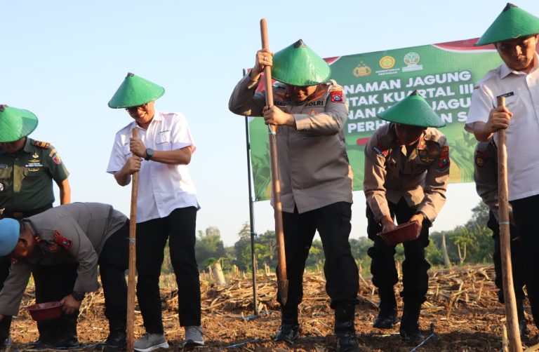 Tanam Jagung Serentak, Polres Tuban Libatkan Stakeholder dan Pemerintah Desa